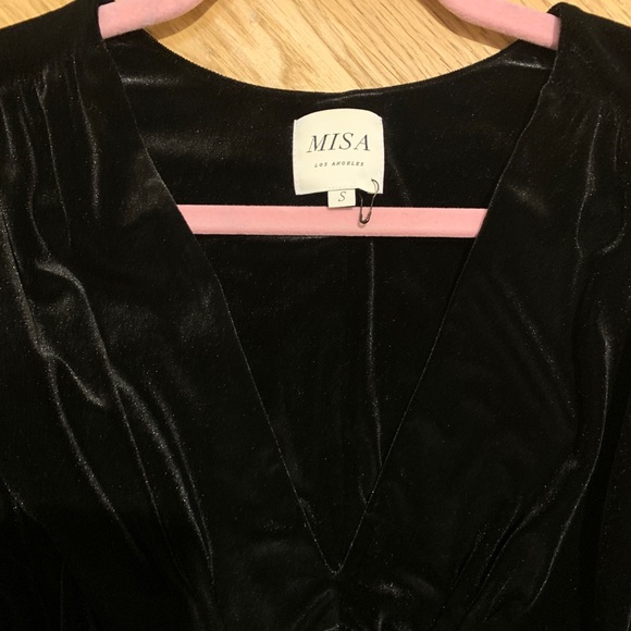 SALE BNWOT Misa Los Angeles Linde Black Bodysuit - Picture 4 of 8